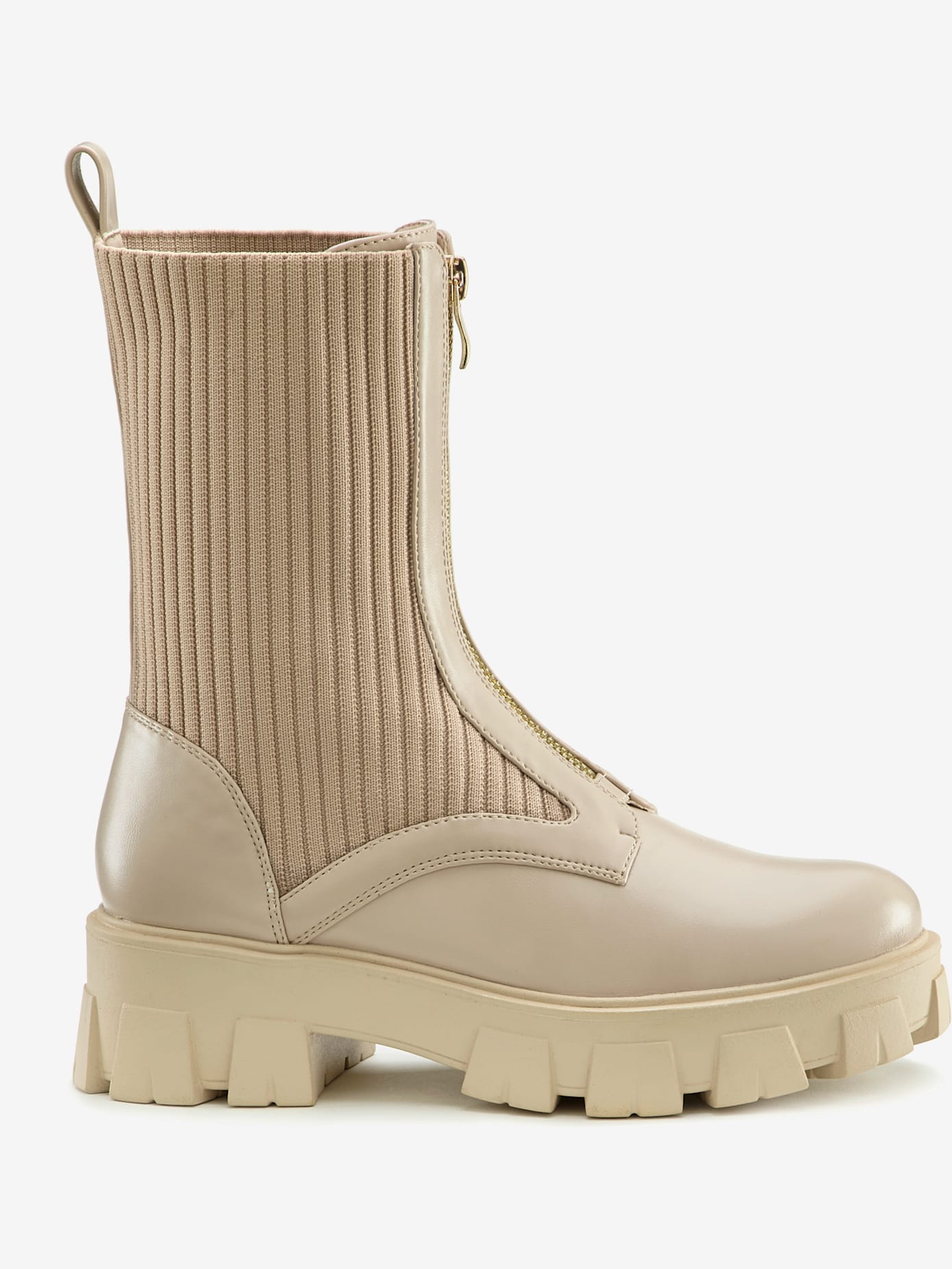 Bottes à glissière semelle chunky tendance