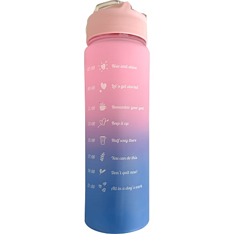 Motivationsflaske - rosa/lyseblå (700ml)