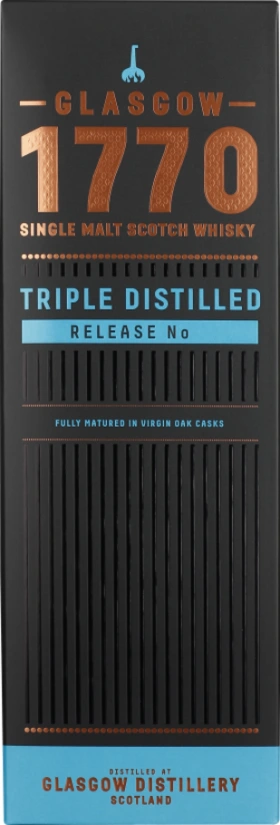 GLASGOW 1770 TRIPLE DISTILLED SINGLE MALT 70CL