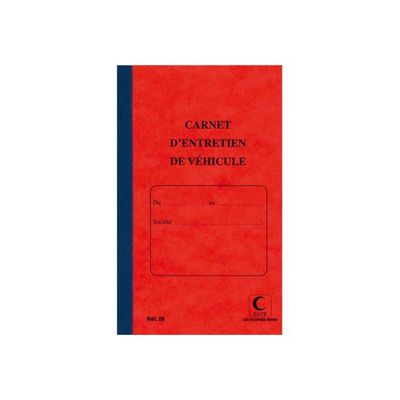 ELVE - Carnet d'entretien de véhicules - 21 x 13 cm
