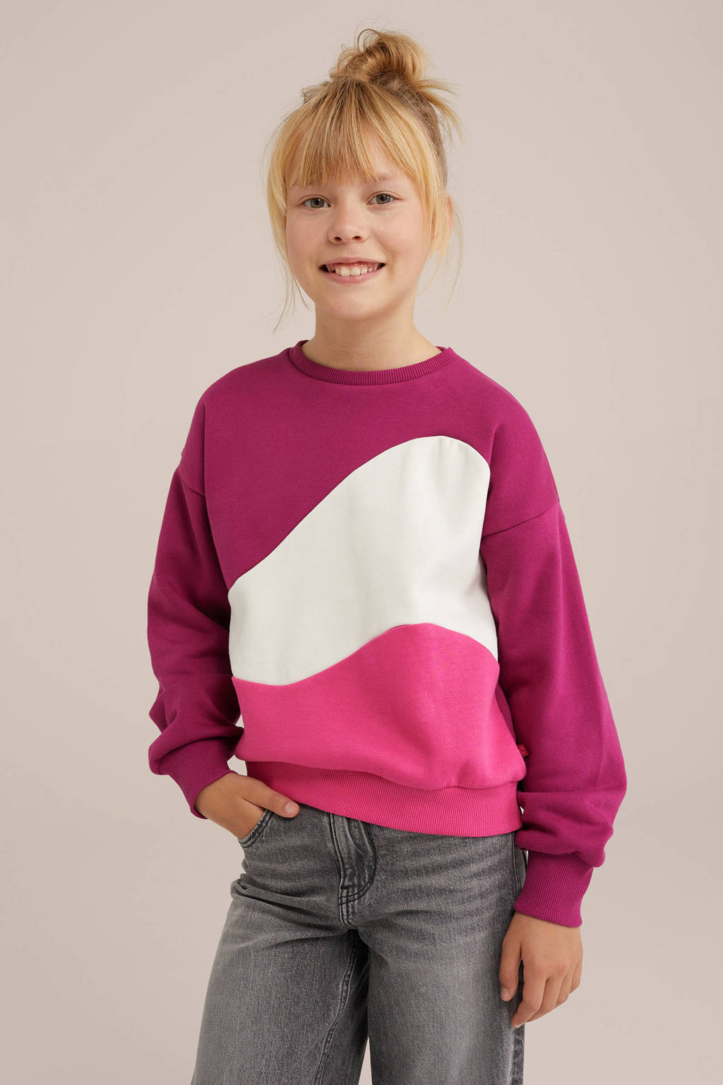 WE Fashion sweater roze