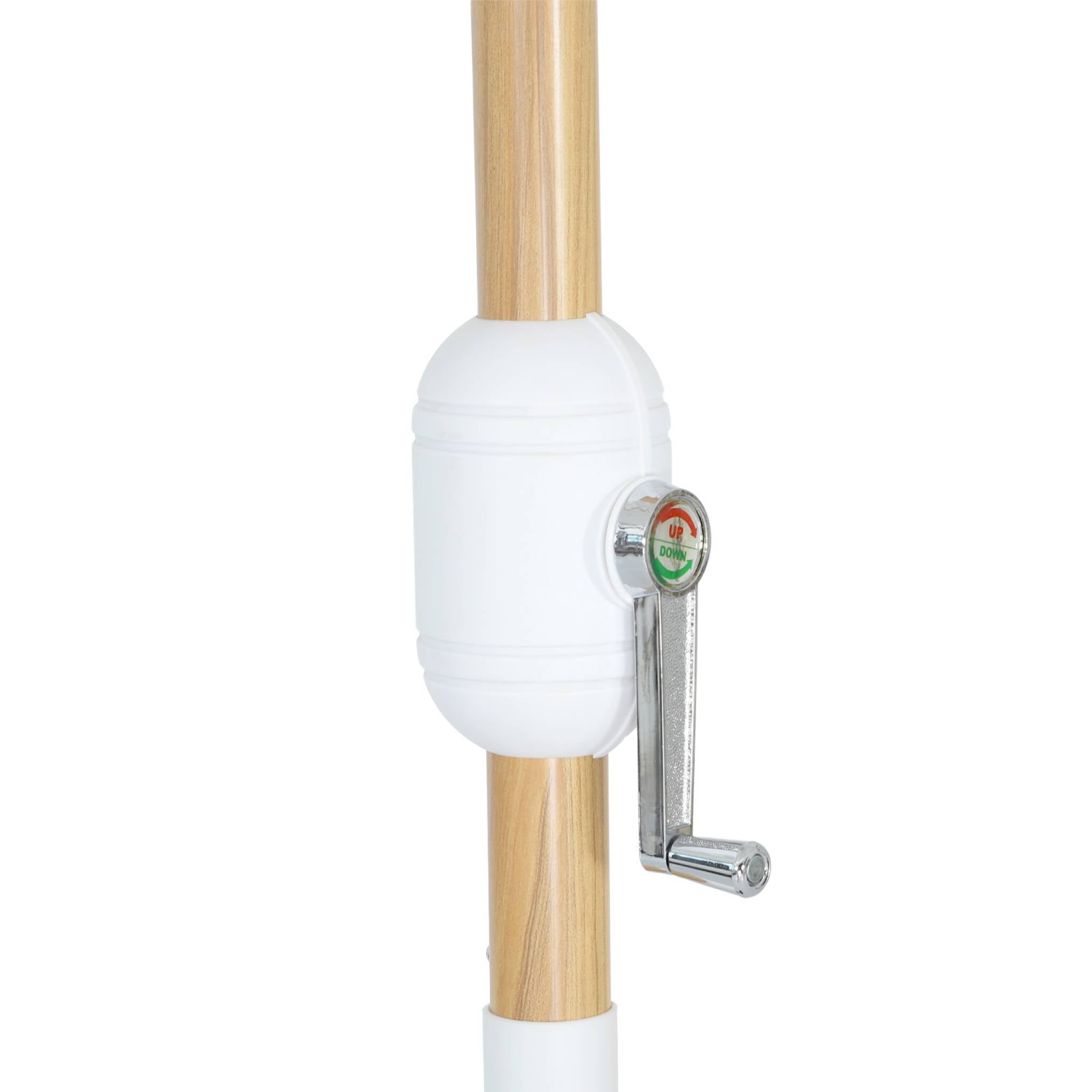 sweeek - Ronde parasol 3m centrale mast met houteffect