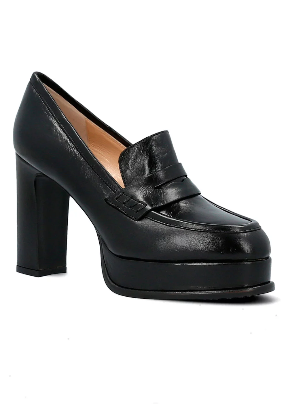 MOCASSIN PLATEAU VANESSA CUIR NOIR