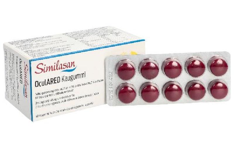 OculARED Kaugummi Frucht 60 StückNahrungsergänzungsmittel mit Vitamin C, E, Lutein, Zeaxanthin, Zink und Kupfer