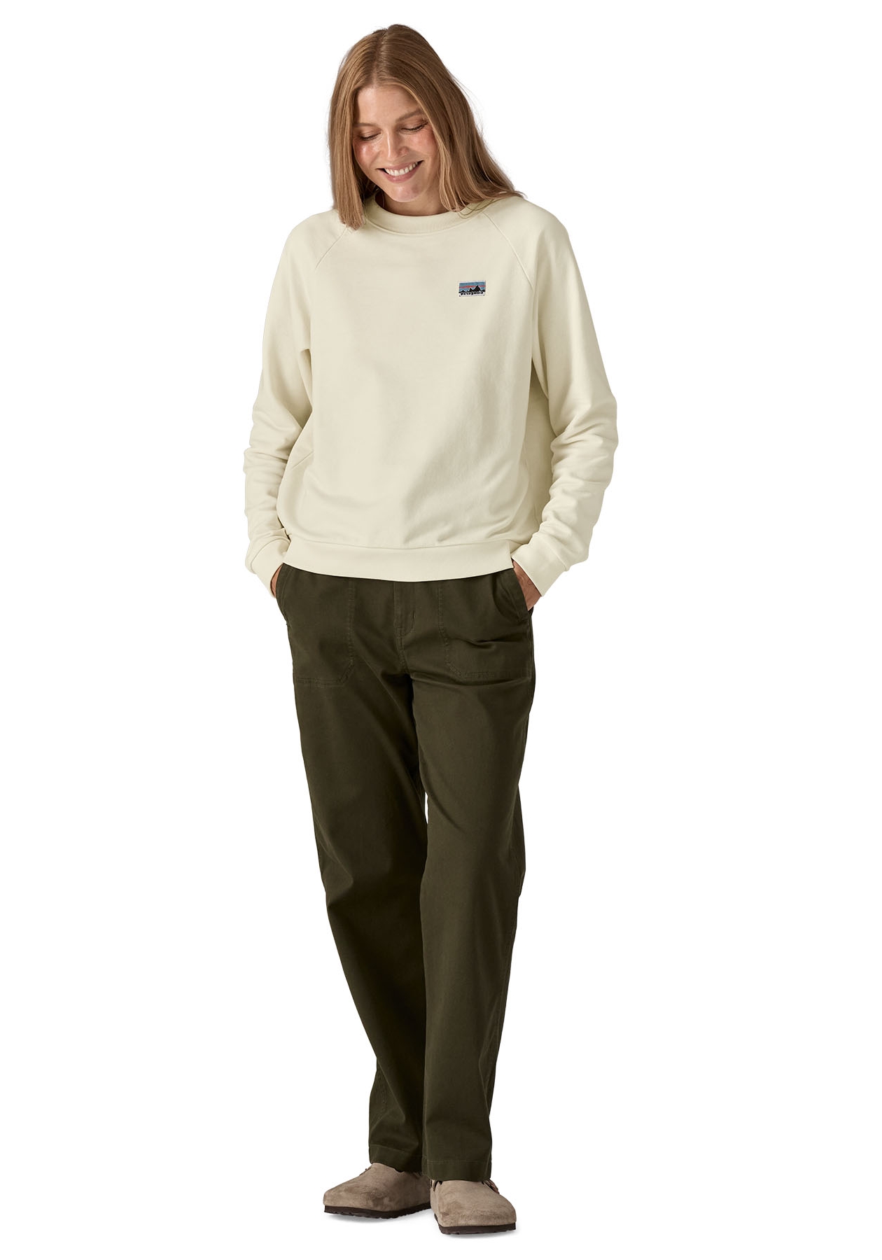 Patagonia Sweatshirt W's Regenerative Organic Cotton Essential Top Wool White