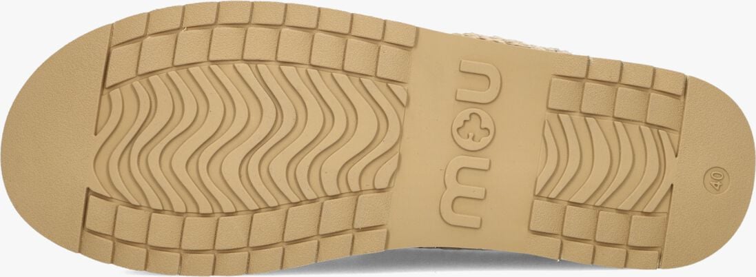 beige mou pantoffels platform clog suede leather st