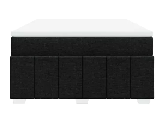 Sommier à lattes de lit avec matelas Noir 140x190 cm Tissu