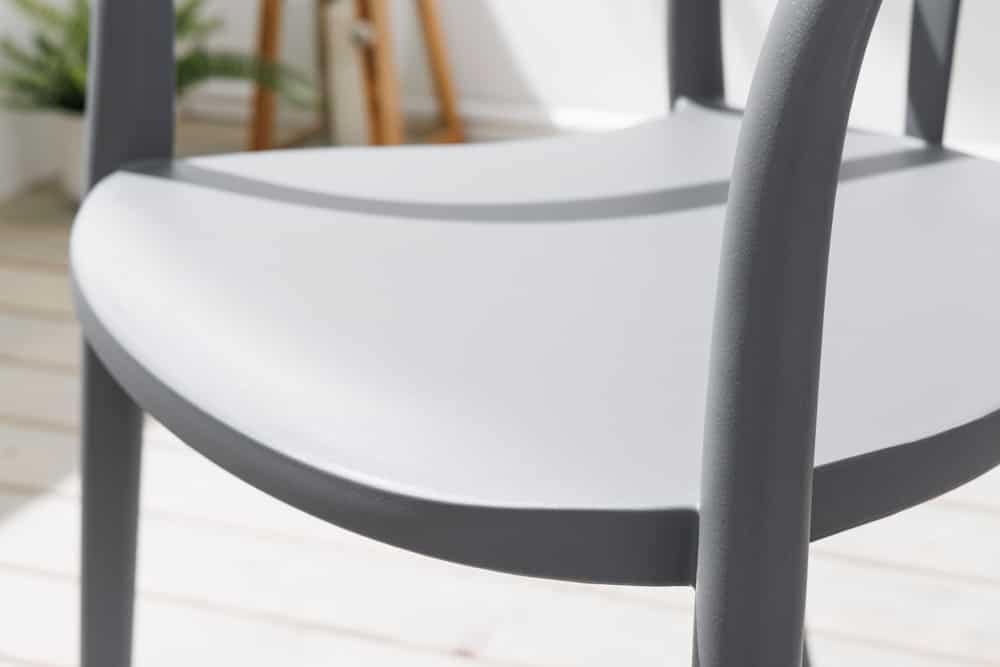 In- und Outdoor Gartenstuhl STUDIO ITALIA anthrazit stapelbar wetterfest