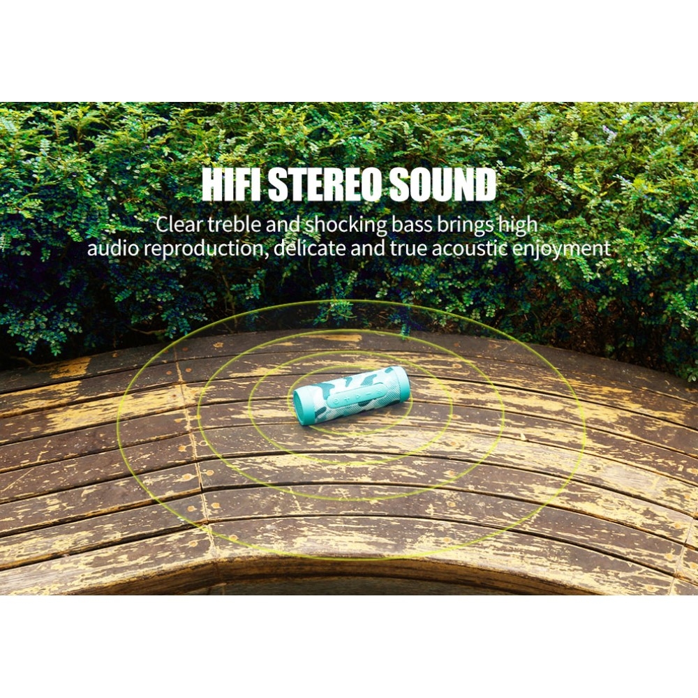 3in1 Bluetooth 5.0 Outdoor Lautsprecher FM Radio Powerbank 4000mAh   1W Taschenlampe (MicroSD Slot   Aux In) - Blau
