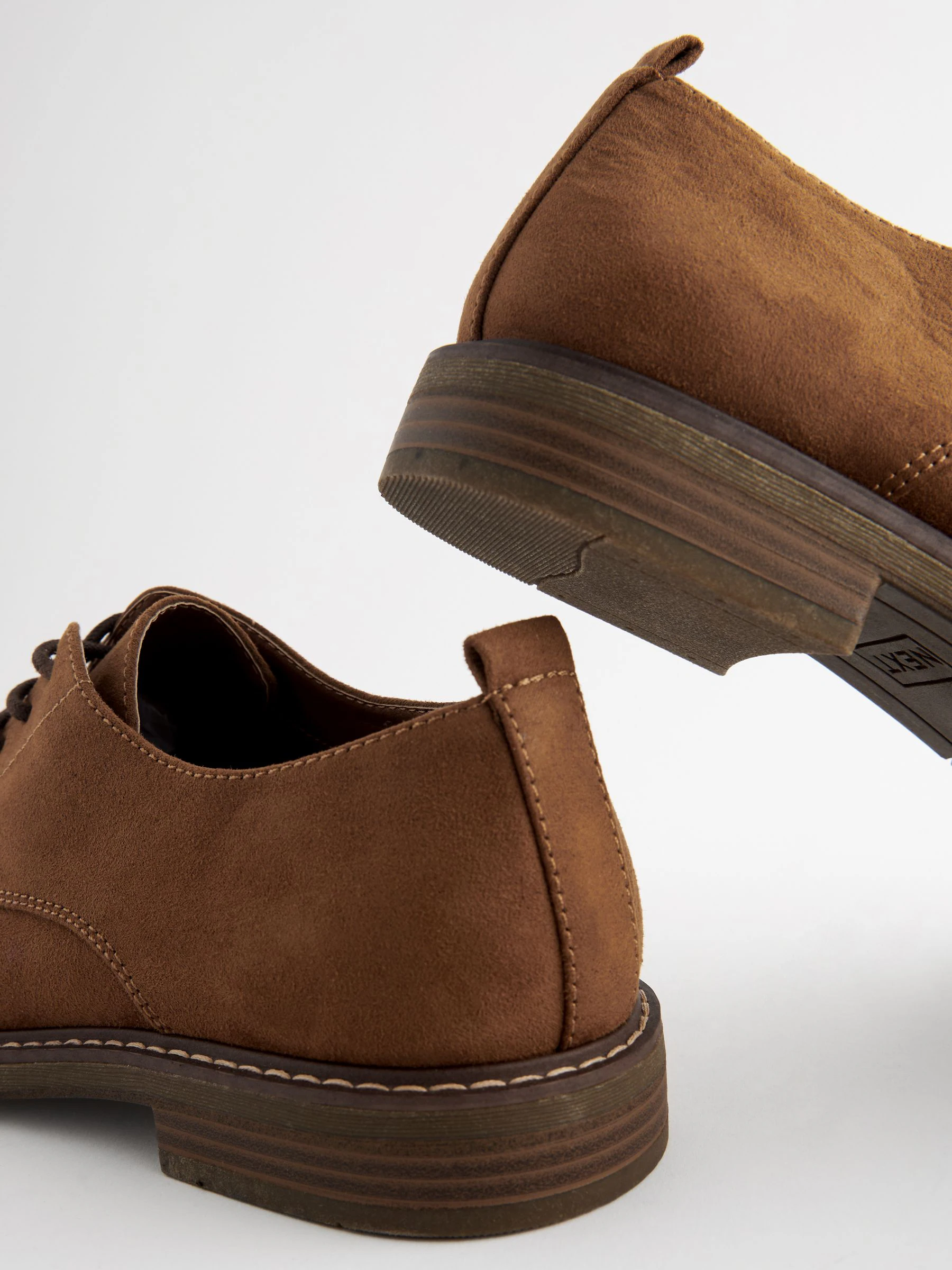 Lichtbruin - Suedette Derby schoenen