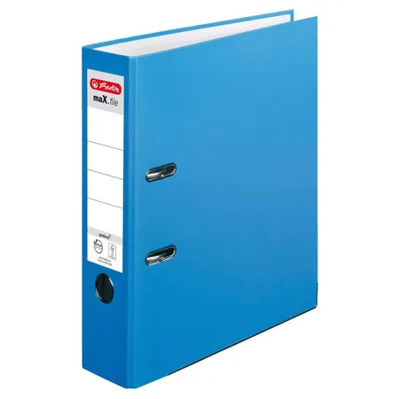 Herlitz Ordner PP A4 8cm FSC-Mix maXfile protect aqua