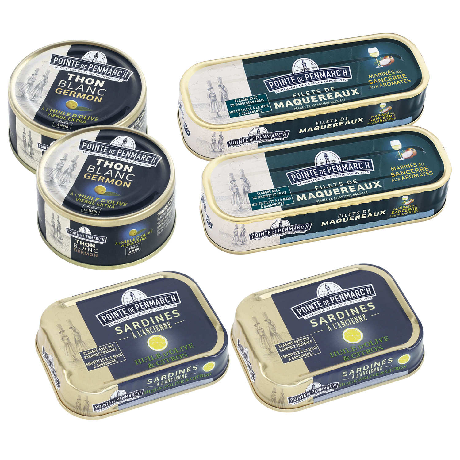 Assortiment du quotidien (thon, marquereau, sardine)