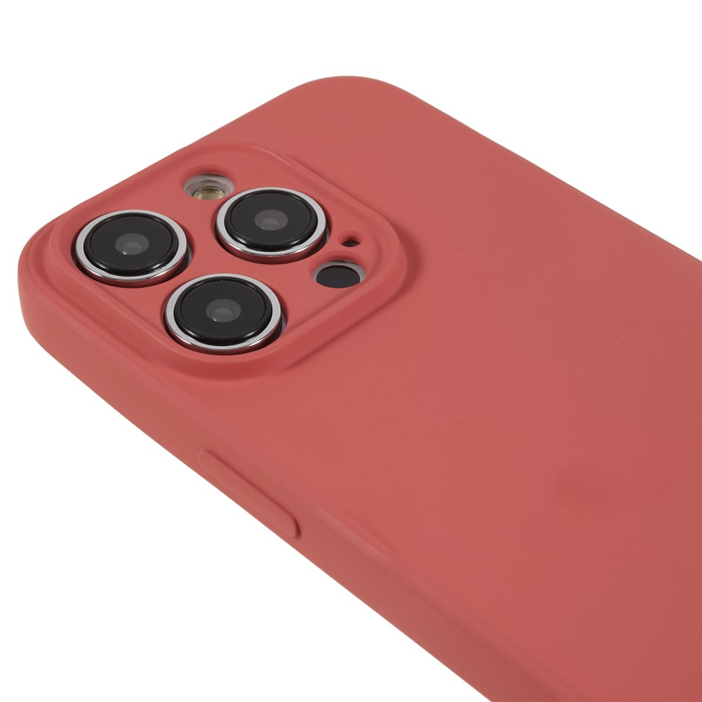 iPhone 15 Pro Gummi Case Hülle mit Kameraschutz - Hellrot (Matt)