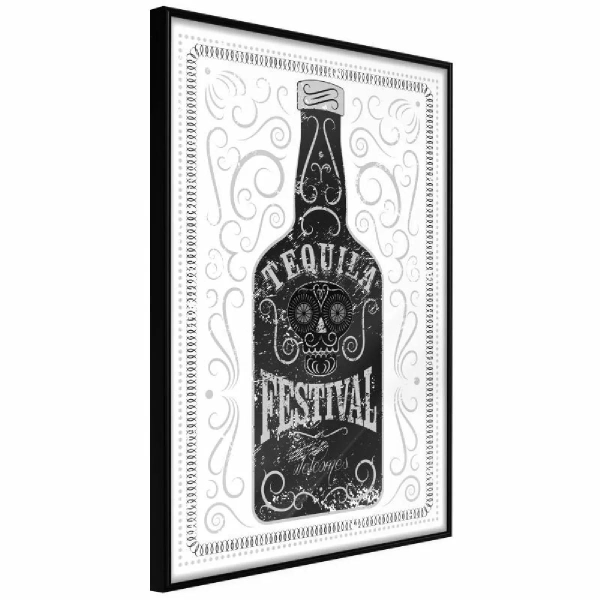 Paris Prix Affiche Bottle of Tequila 30x45 cm Noir
