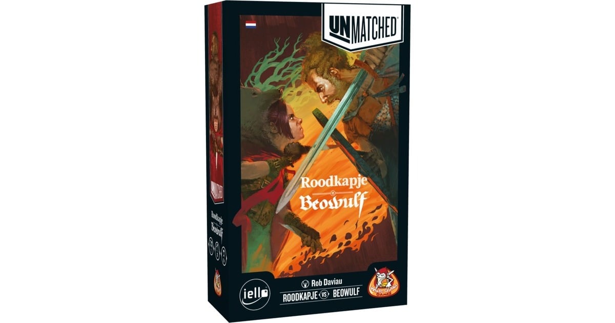 White Goblin GamesUnmatched: Roodkapje vs Beowulf Bordspel  (Nederlands, 2 spelers, 20 minuten, Vanaf 10 jaar)