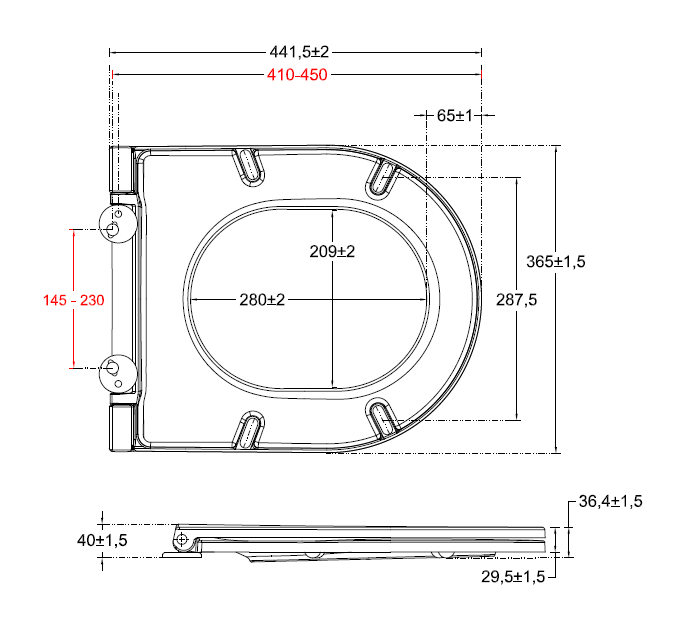 Isvea Infinity softclose toiletzitting 36x44cm wit