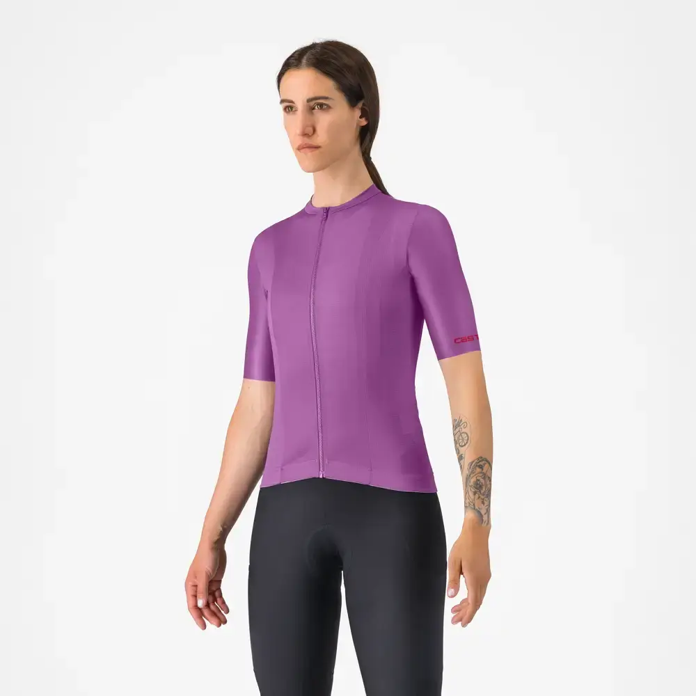 Castelli Unlimited Fietsshirt Korte Mouwen Paars Dames