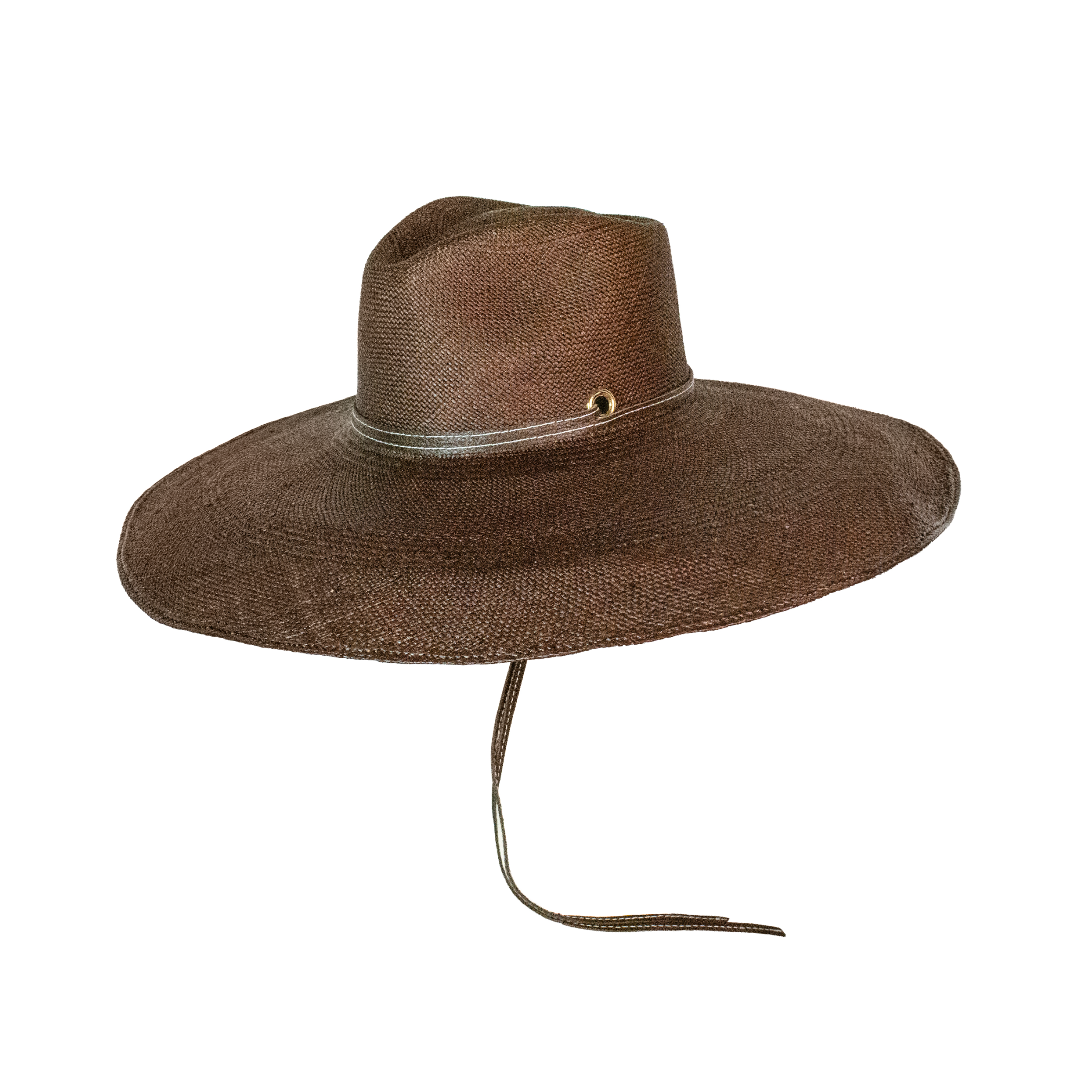 Chapeau Aguacate à bords extra longs avec bandeau en cuir