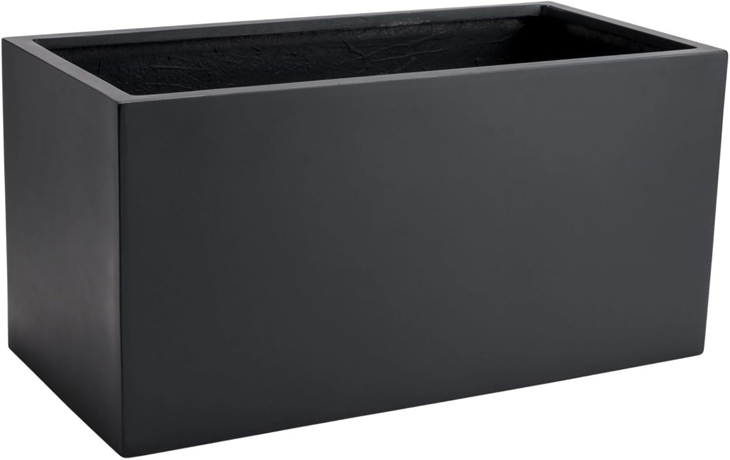 VIVANNO Pflanzkübel Pflanztrog Blumentrog Fiberglas Anthrazit Maxi 40x80x40