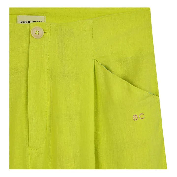Bobo Choses Pantalon à Pinces Coton et Lin - Collection Femme  | Vert anis