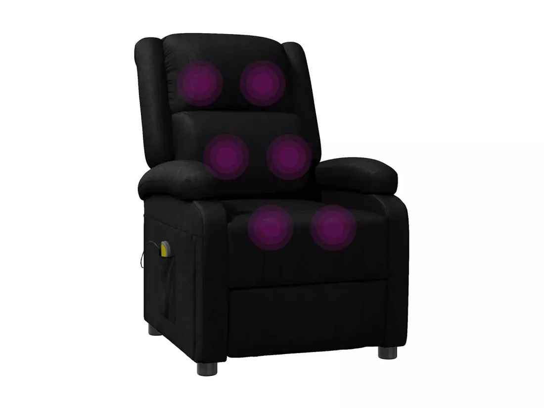 Fauteuil de massage Noir Similicuir