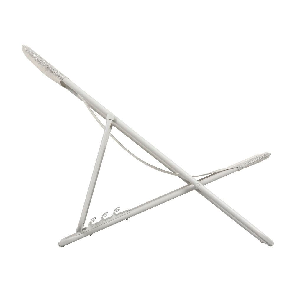 Mehrpositions-Klapp-Liegestuhl - Breite 58cm Maxi Transat Batyline® Iso Beige Seigle-Seigle
