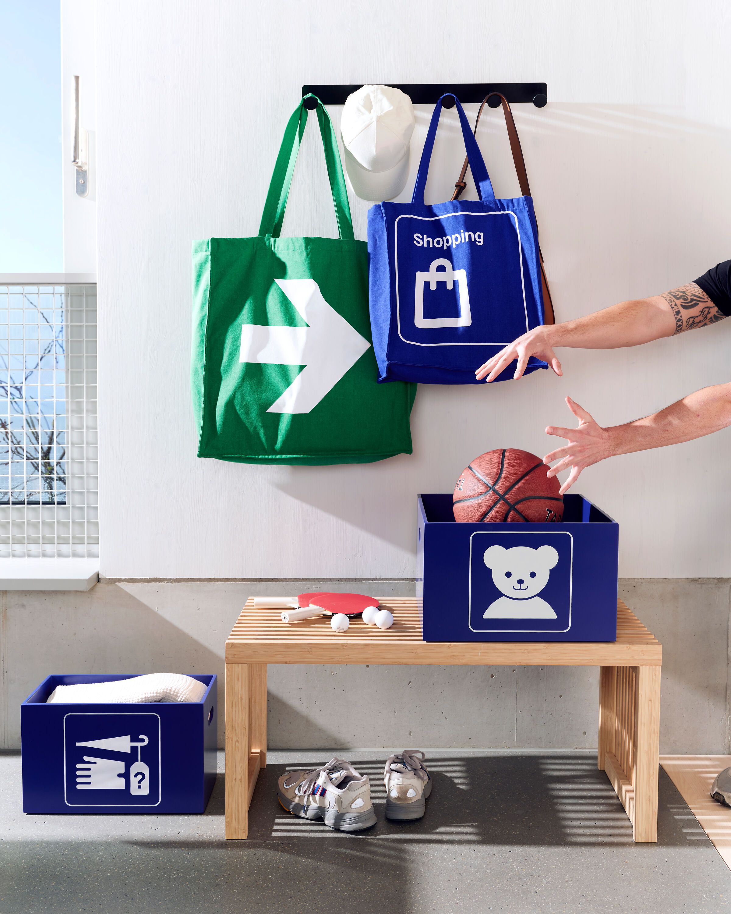 PICTO EINKAUFSTASCHE SHOPPING 38X13X41CM - Blau / B: 38.0 cm x T: 13.0 cm x H: 41.0 cm