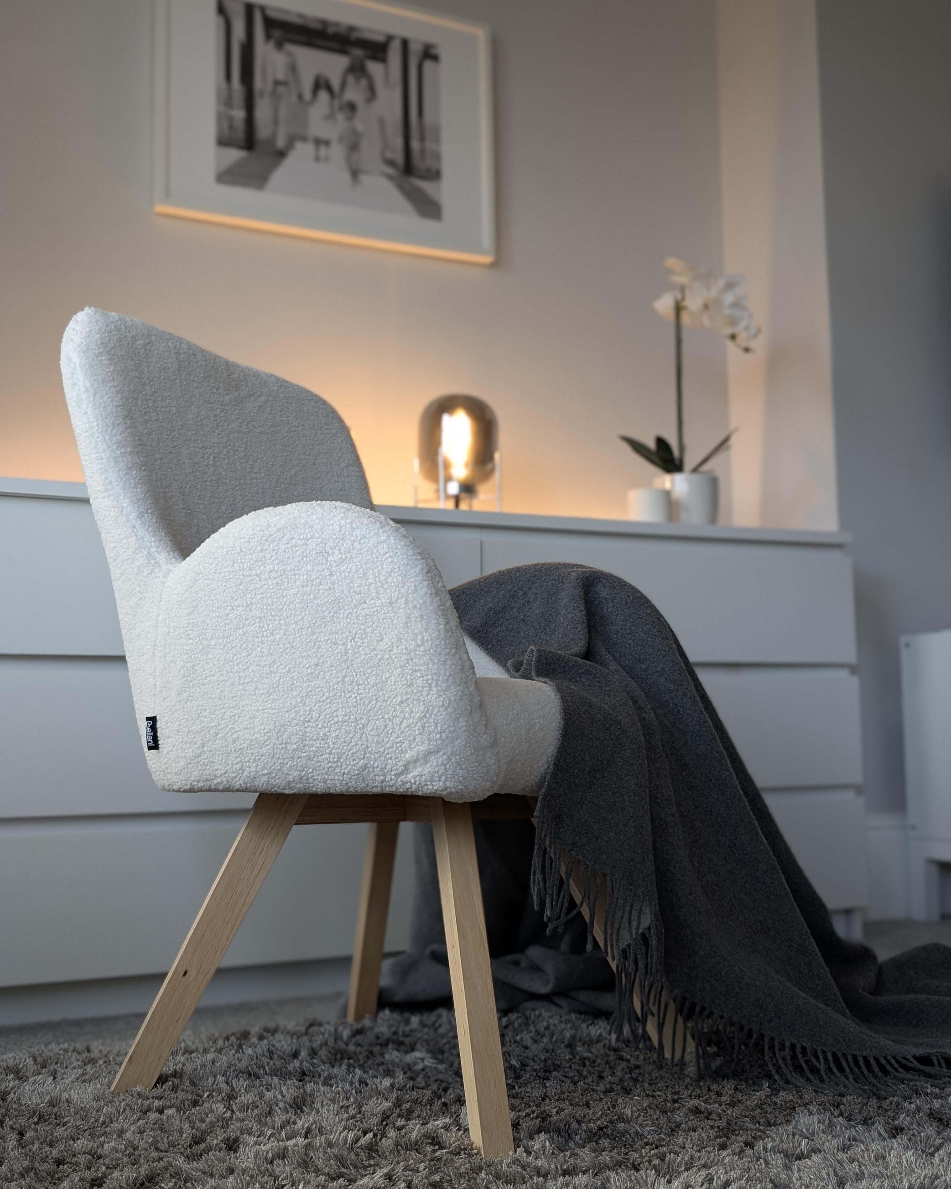 Fauteuil BJARN Bouclé Wit