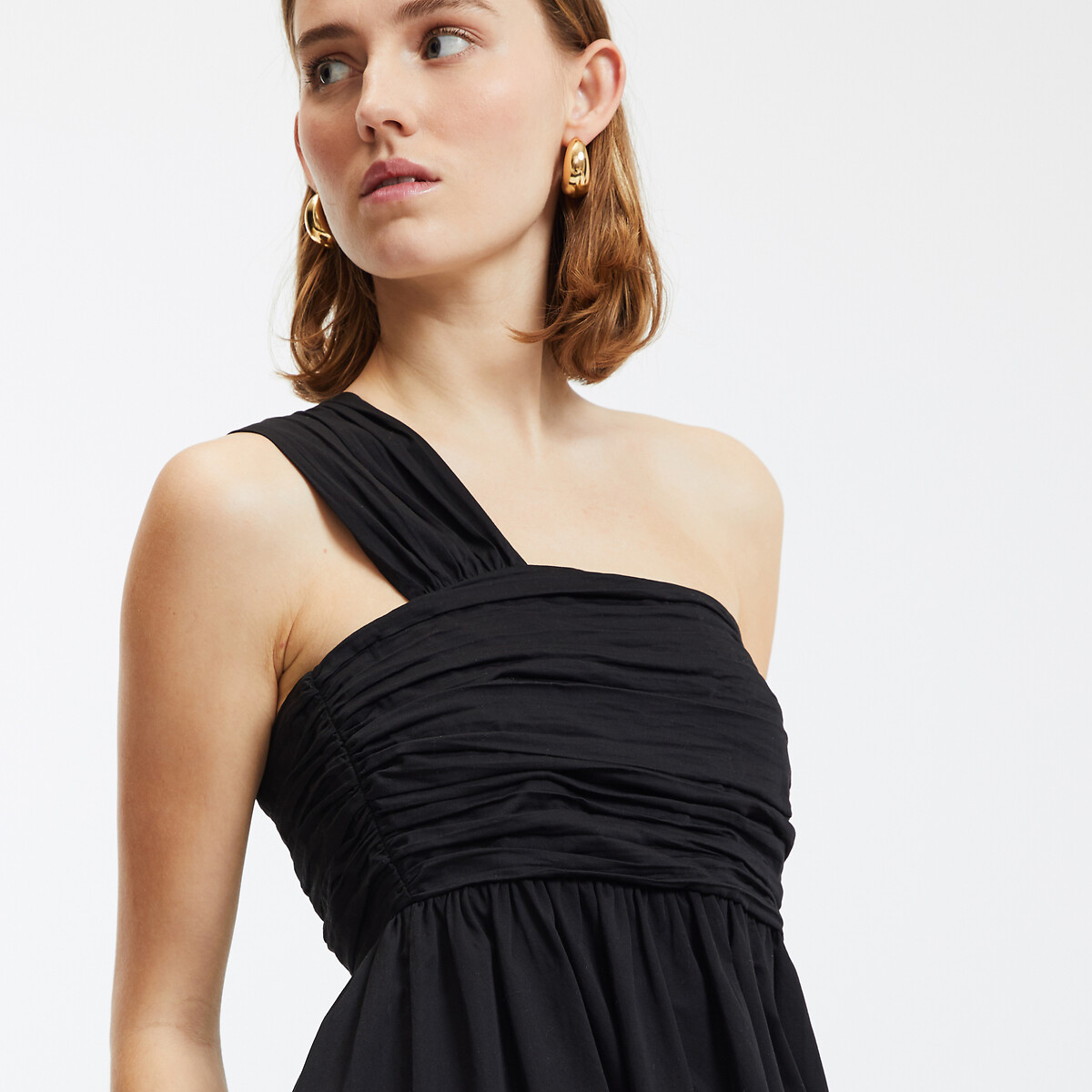 COLEÇÃO LA REDOUTE<br>Vestido longo sem alças com faixa assimétrica