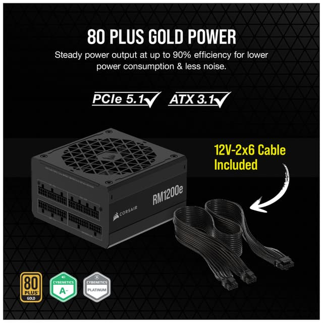Corsair RM1200e ATX strømforsyning