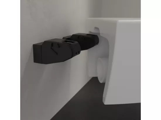 Pack WC sans bride VILLEROY ET BOCH Subway 2.0 abattant frein de chute + bâti-support sol et mur Viconnect PRO + plaque Chromé