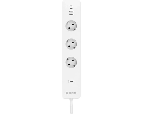Ledvance WiFi Smart+ 3-voudige stekkerdoos met 4x USB Type A + C, 1,5 m, wit