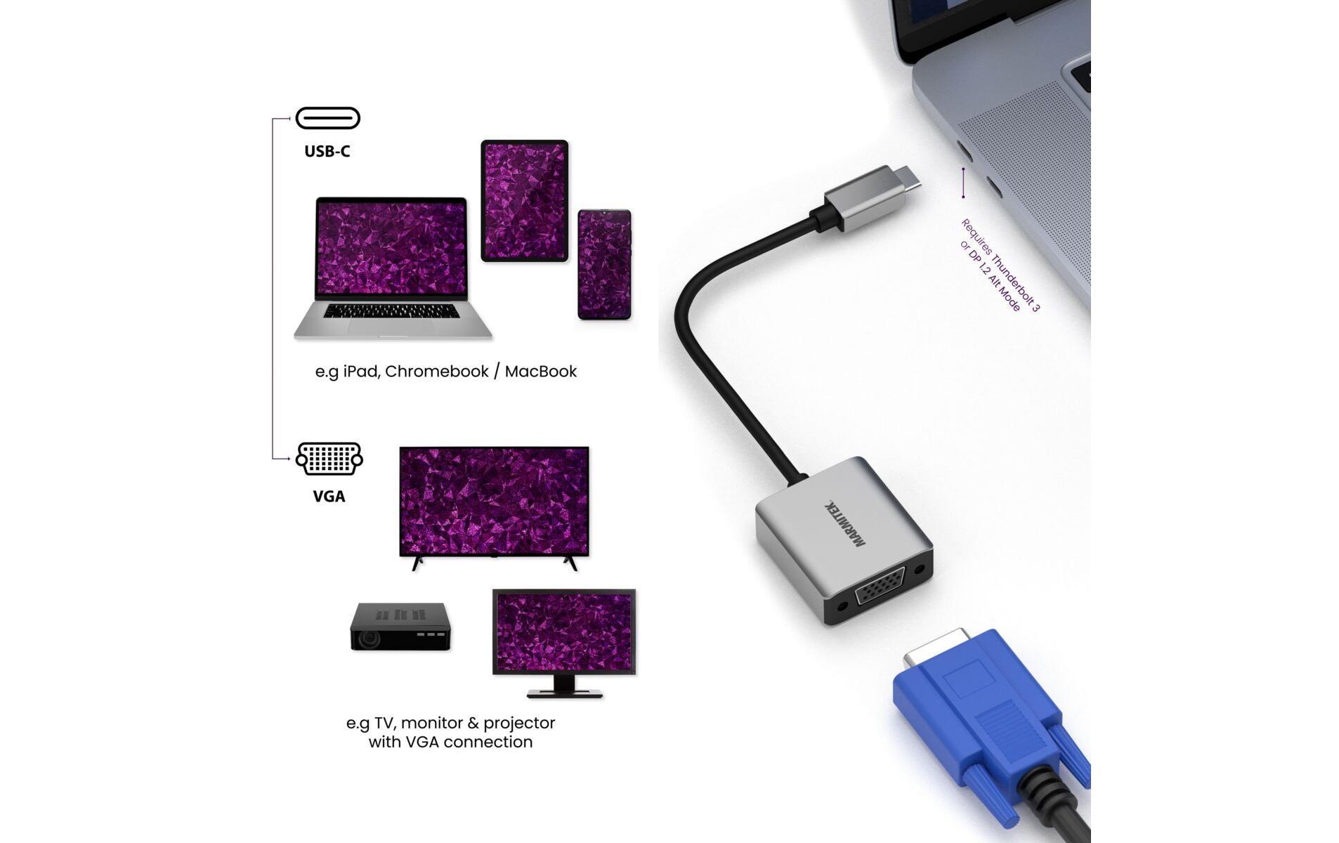 Adapter Connect USB-C > VGAUSB-C auf VGA Adapter