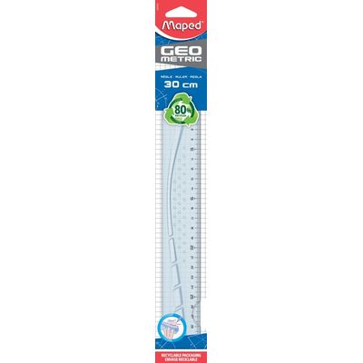 Maped Geometric - Règle 30 cm - transparente