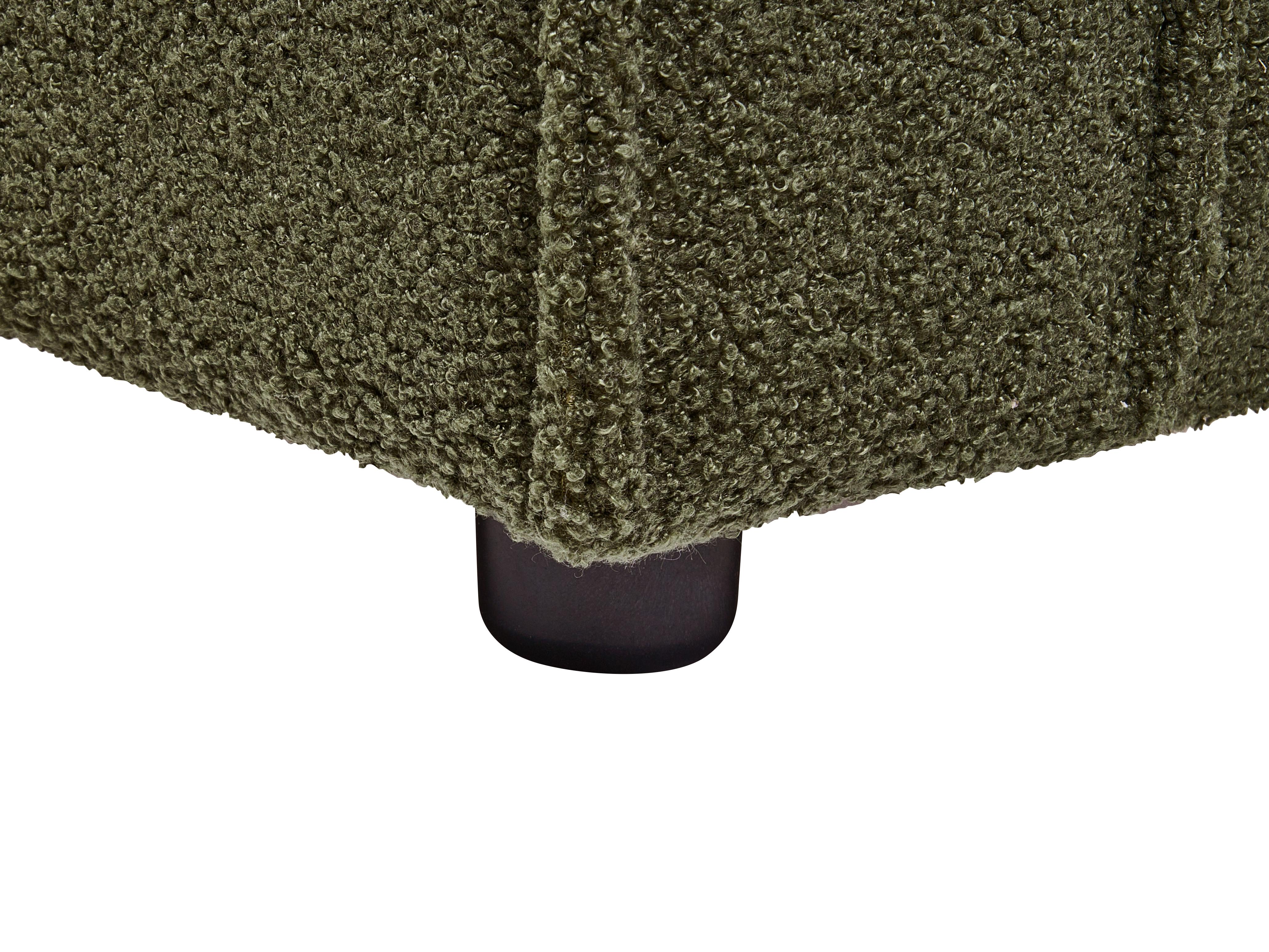 Bed Bouclé LINARDS 180 x 200 cm Donkergroen