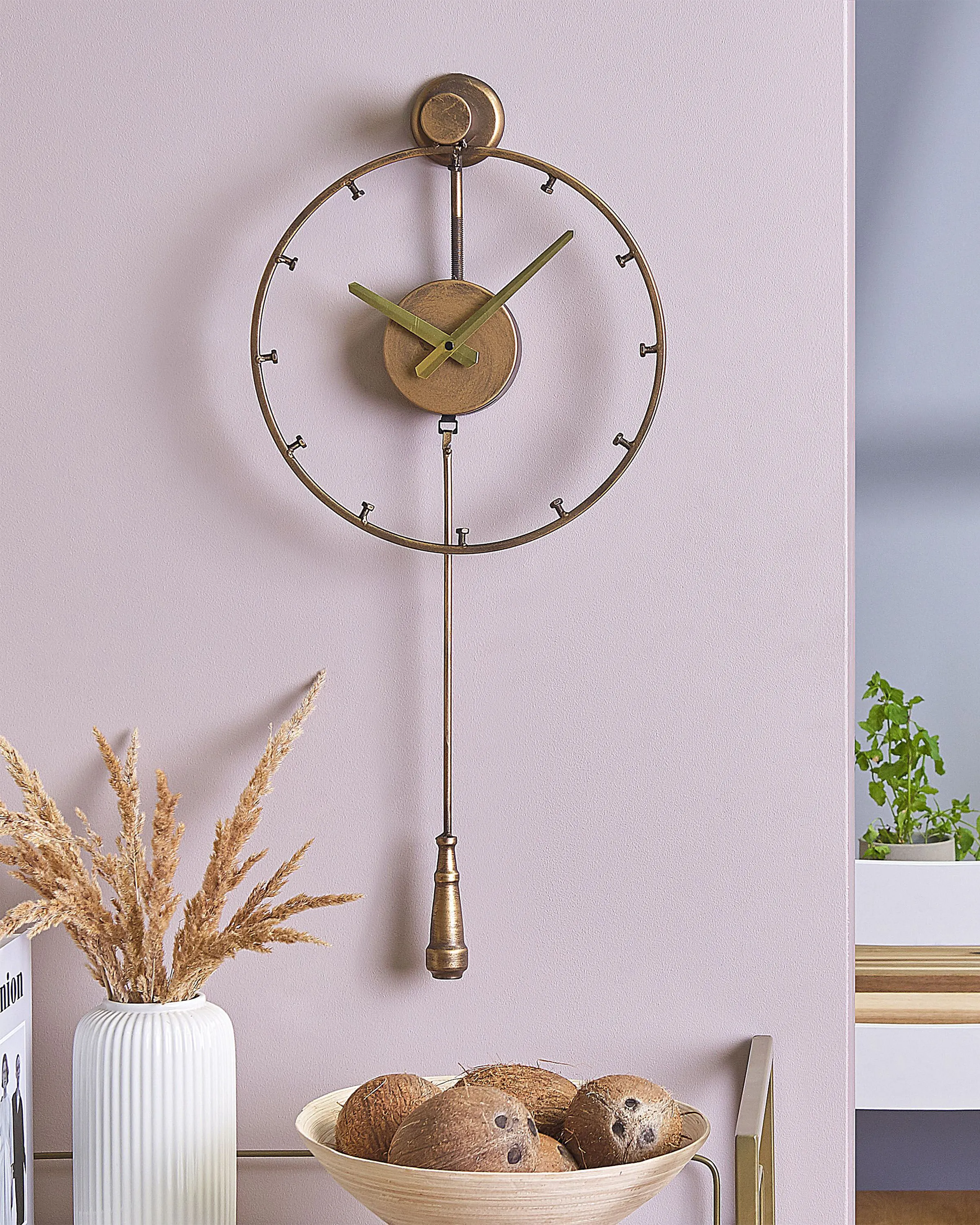 Wandklok EMMEN 31 cm Metaal Goud