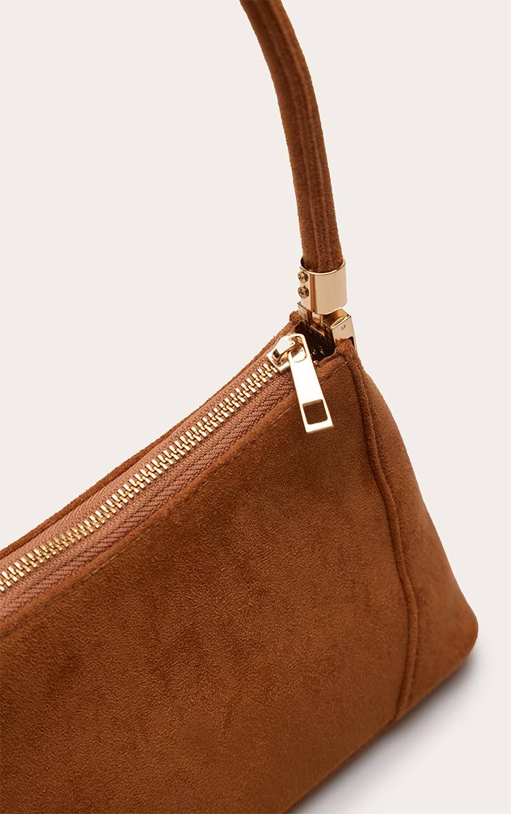 Marron Sac À Bandoulière Structuré En Synthétique Avec Détails De Coutures