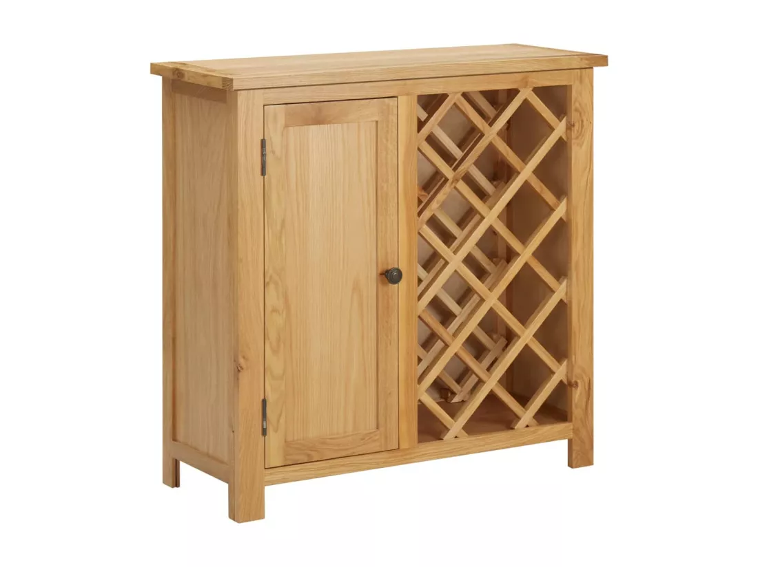 Casier à bouteilles 11 bouteilles 80x32x80 Bois de chêne