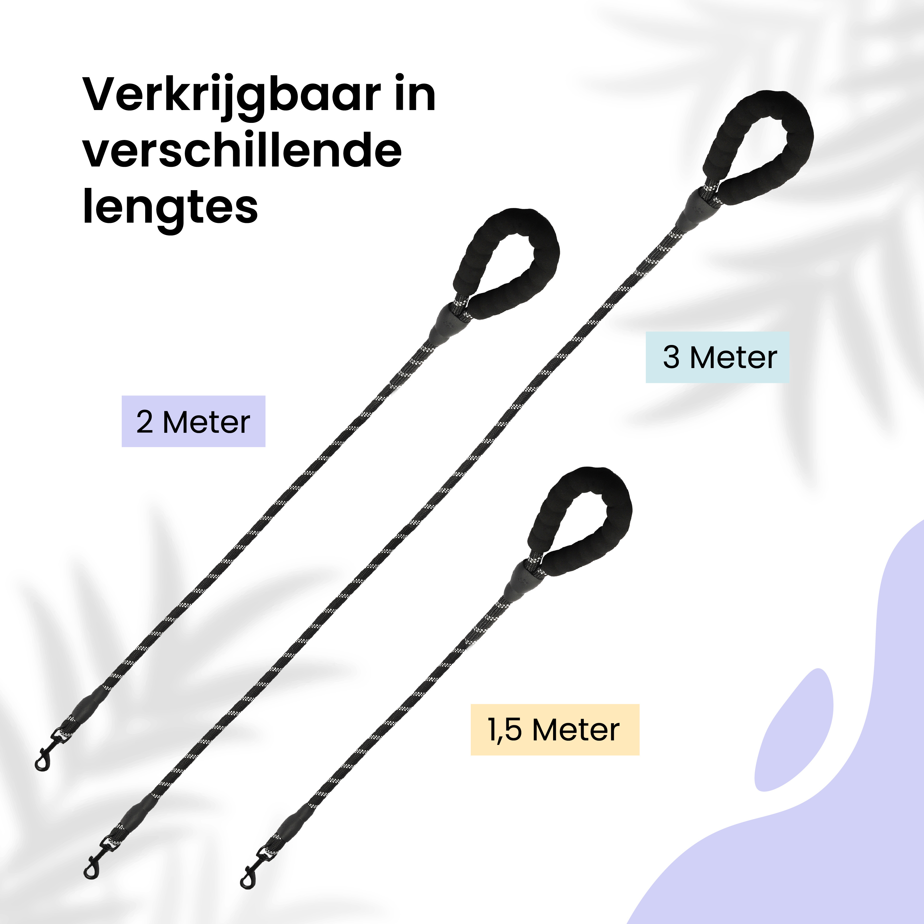 All 4 Pets Supply reflecterende hondenriem - 1,5 meter