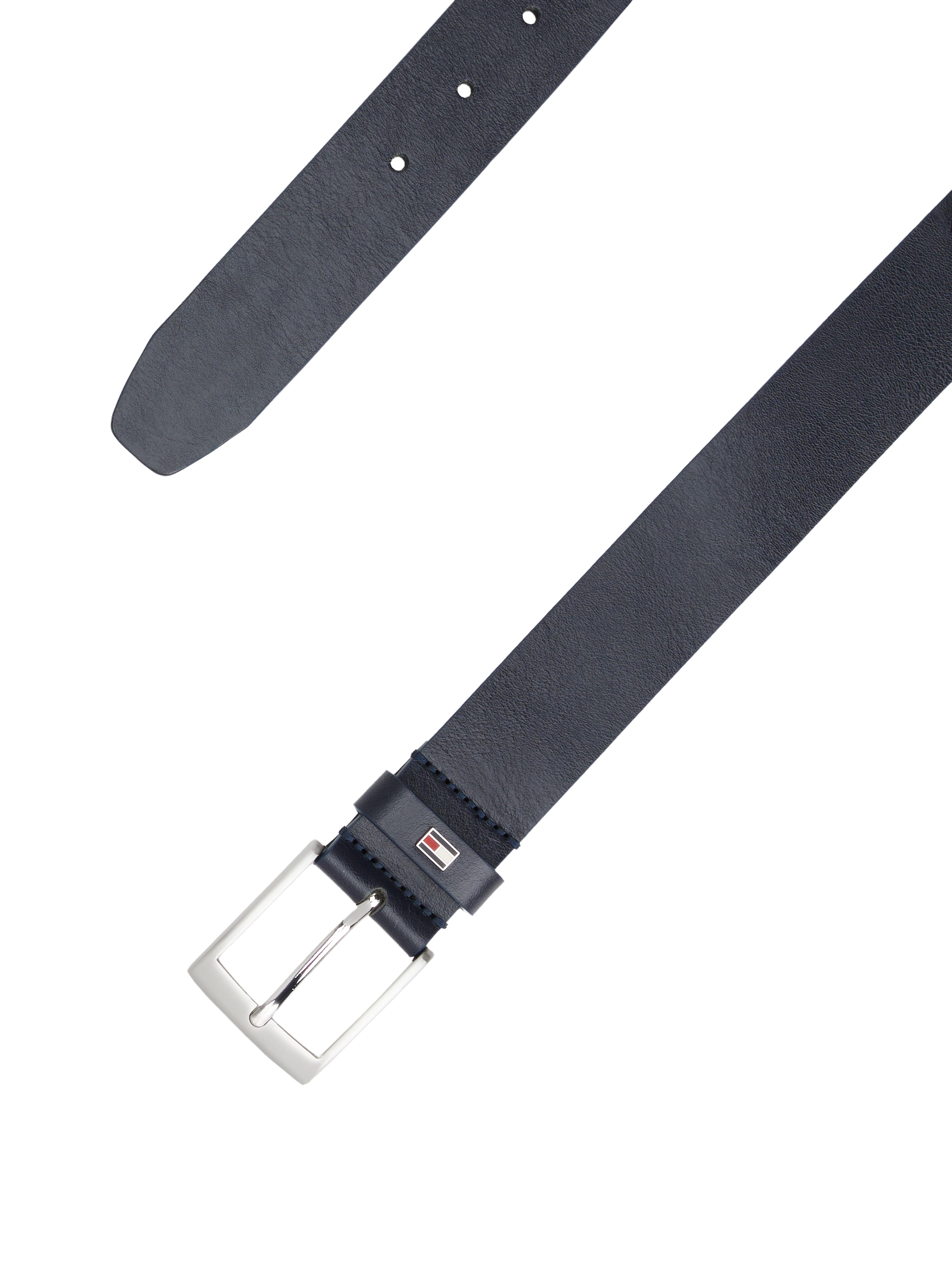 Tommy Hilfiger Ledergürtel »ADAN 3.5 cm breit EXT«, Metalllogopatch, Einfachdornschnalle