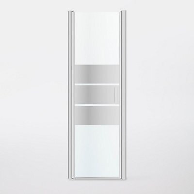 Porte de douche pivotante ouverture totale GoodHome Beloya miroir 70 cm