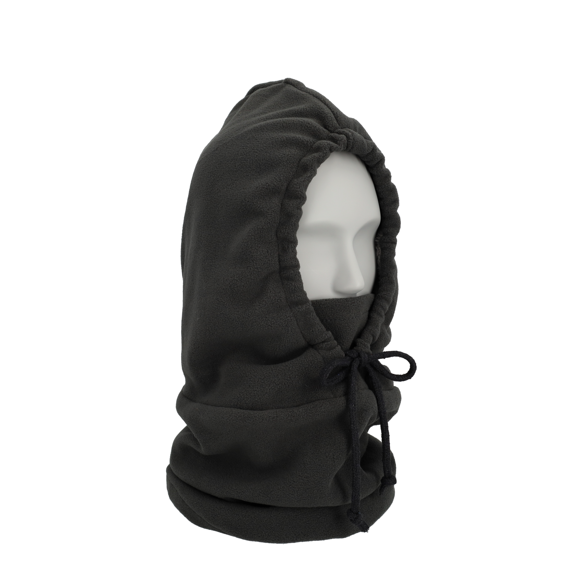 Gefütterte Fleece Ski Sturmhaube Motorrad Halstuch Kälte   UV Gesichts Schutzmaske - Dunkelgrau