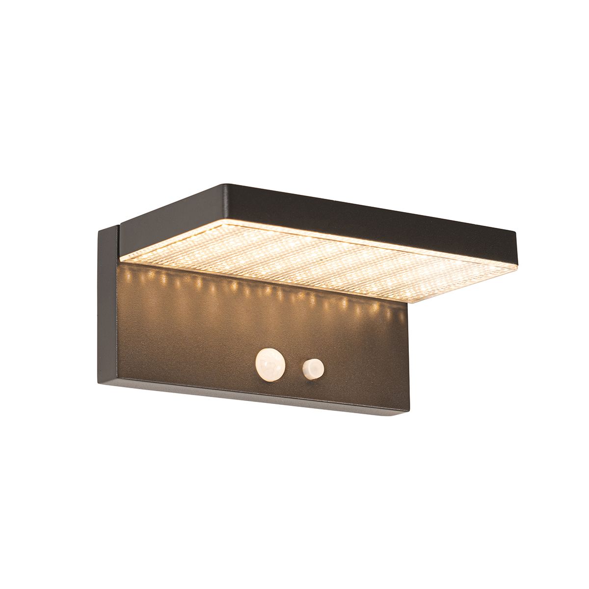 Buiten wandlamp donkergrijs incl. LED en dimlicht op solar - Sunnie