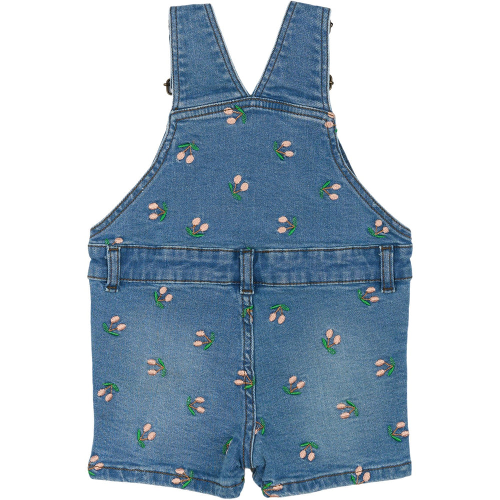 Køb THE NEW Siblings Light Blue Denim Embroidery Ovia Short Denim Dungarees