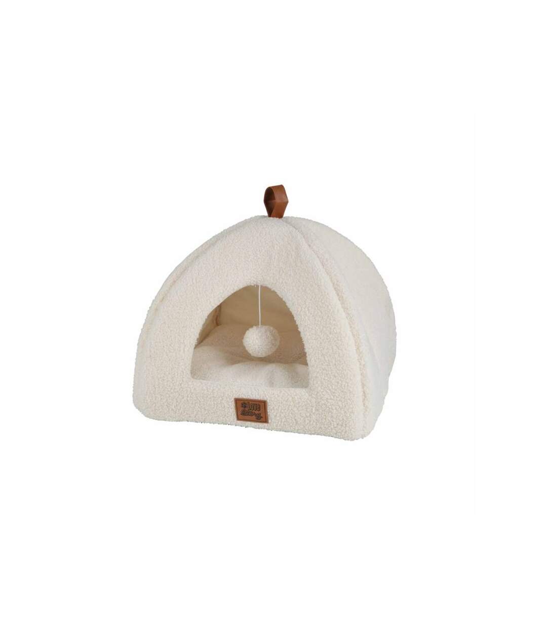 Paris Prix - Tente Pour Chat wooly 38cm écru