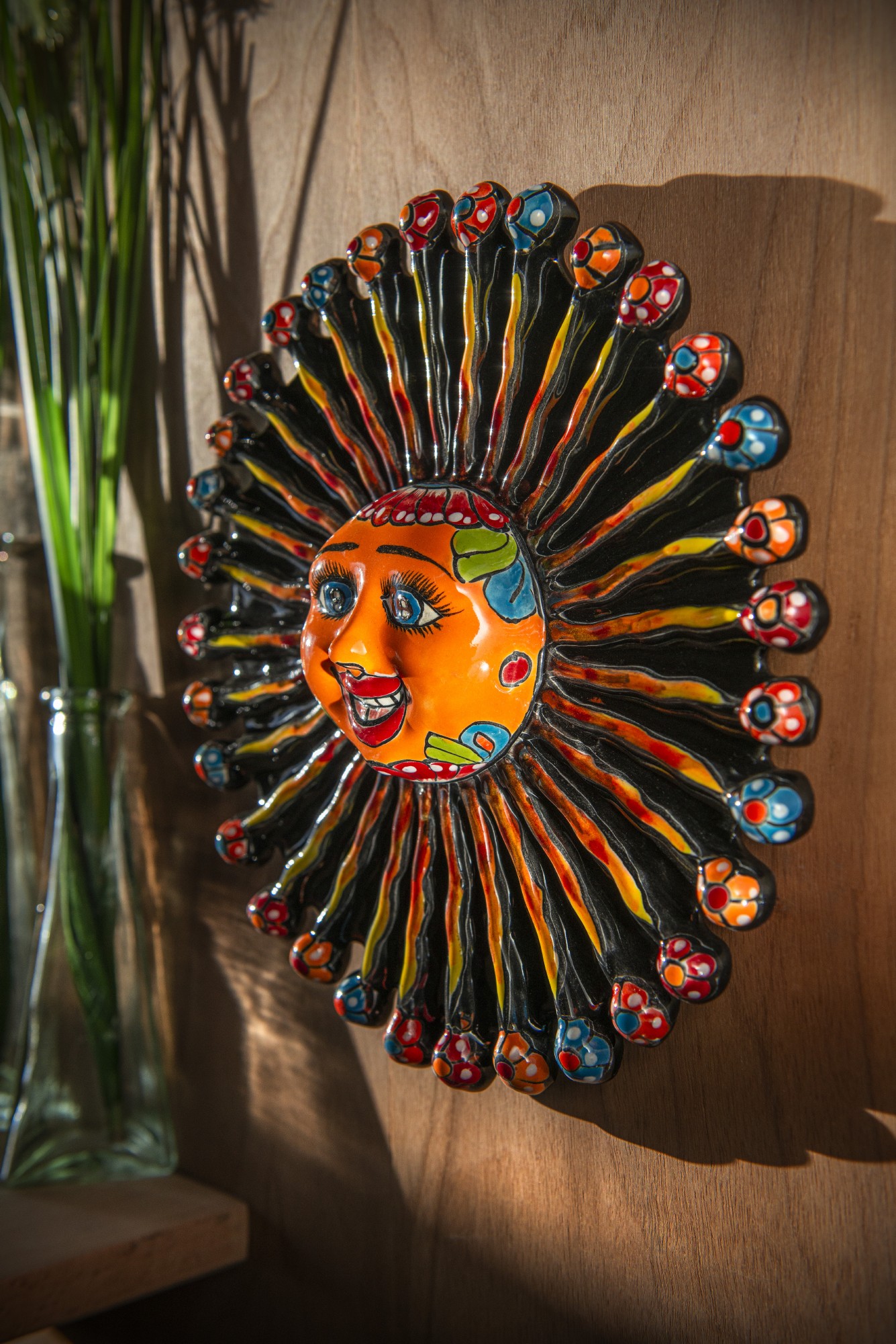 Keramik-Wandschmuck 'Sol', multicolor, Ø 25 cm, L 5 cm günstig bestellen