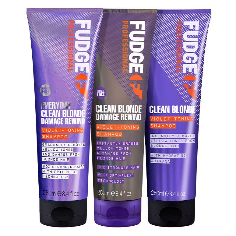 Fudge Clean Blonde Damage Rewind Violet Toning Shampoo 250ml