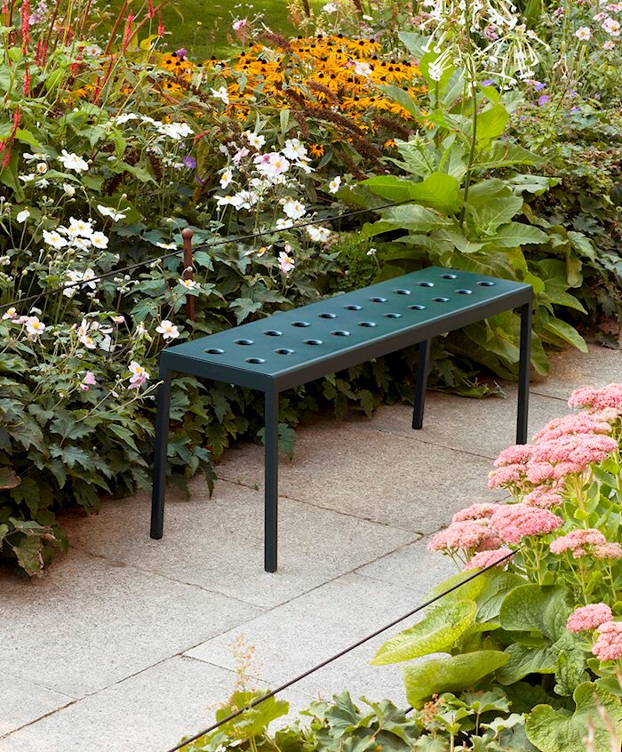 HAY  Balcony havebænk, Anthracite - L119,5xW35xH45 cm
