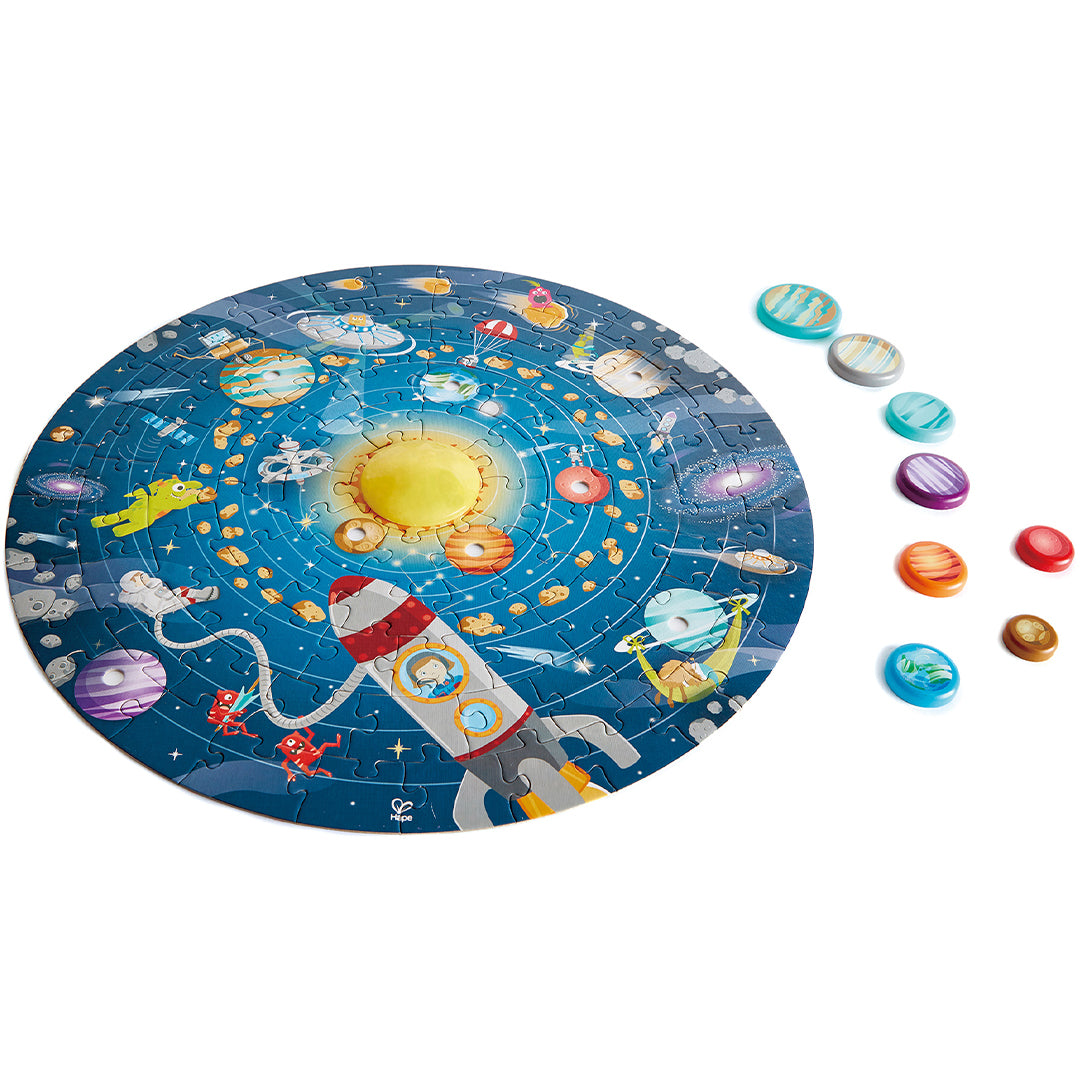 Hape puzzel met zonnestelsel lamp - 93st