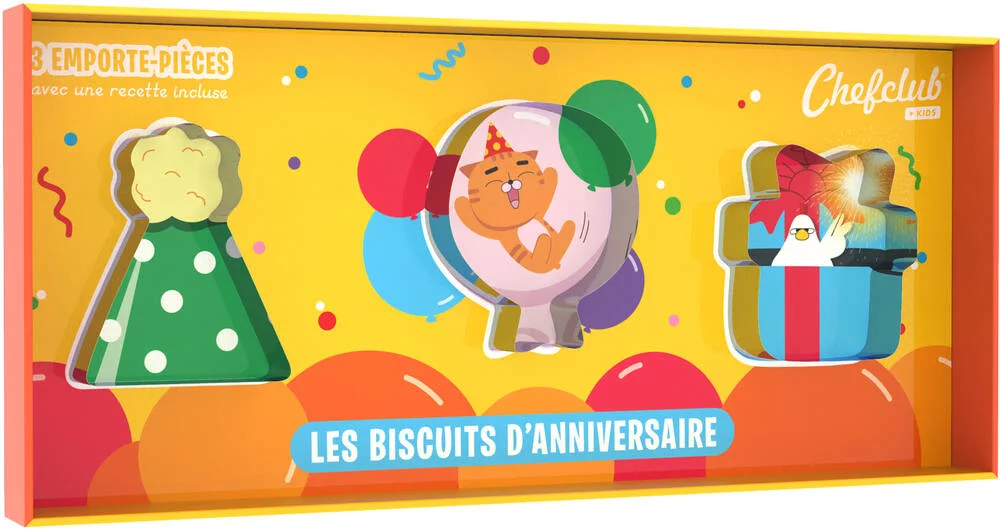 CHEFCLUB KIDS - EMPORTE PIECES LES BISCUITS D'ANNIVERSAIRE